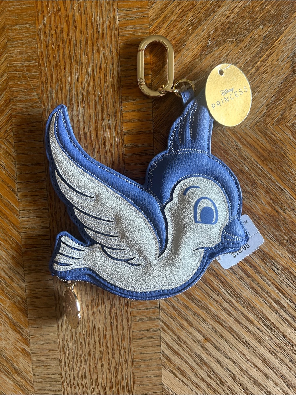 Bath & Body Works Blue and White Bird Bag Charm Keychain